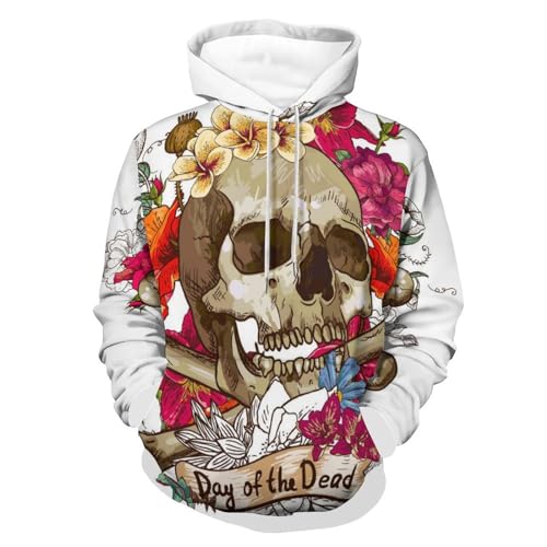 Sweat à capuche crâne de rose pull décontracté pour vos sorties urbaines en automne