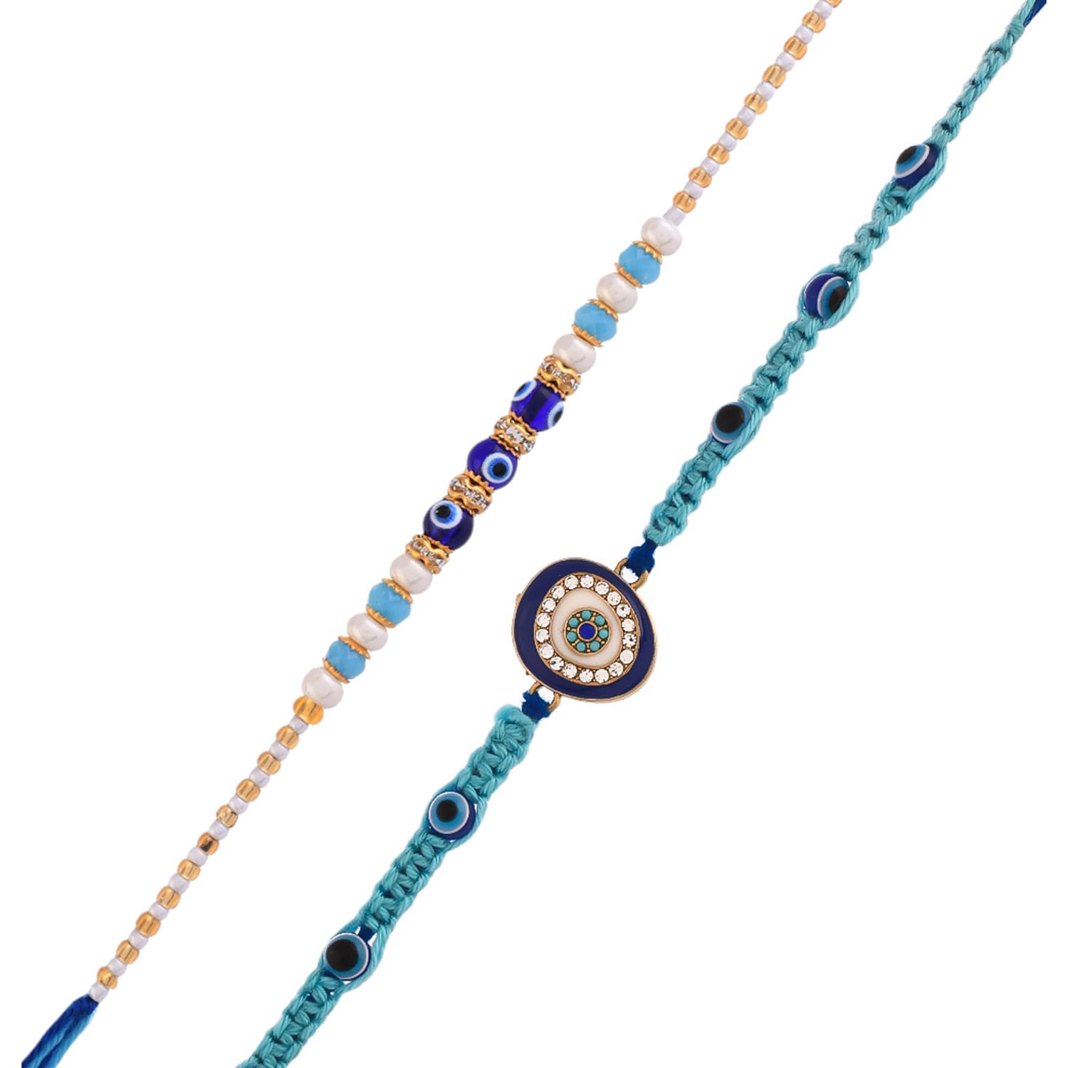 VOYLLA Pack Of 2 Evil Eye Charms Mens Rakhis|Pack Of 2 Rakhi|Rakhi For Brother|Rakhi Combo| (B0D5HVRWDH) Amazon Price History, Amazon Price Tracker