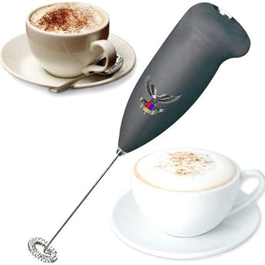 INDUXIN Electric Mini Hand Held Coffee Beater || Milk Beater || Milk Foamer Mixer Battery Operated Maker machine || Mini Coffee Milk Egg Beater (Black Pack of 1)