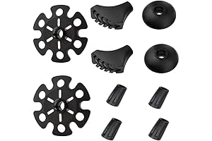 10 Pack Hiking Pole Rubber Tips: Snow and Mud Basked
