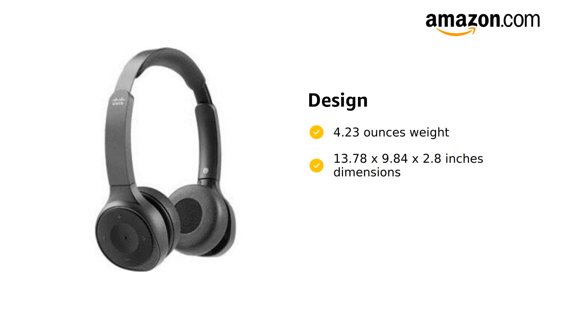 Amazon.com: Cisco Headset 722, Wireless Dual On-Ear Bluetooth