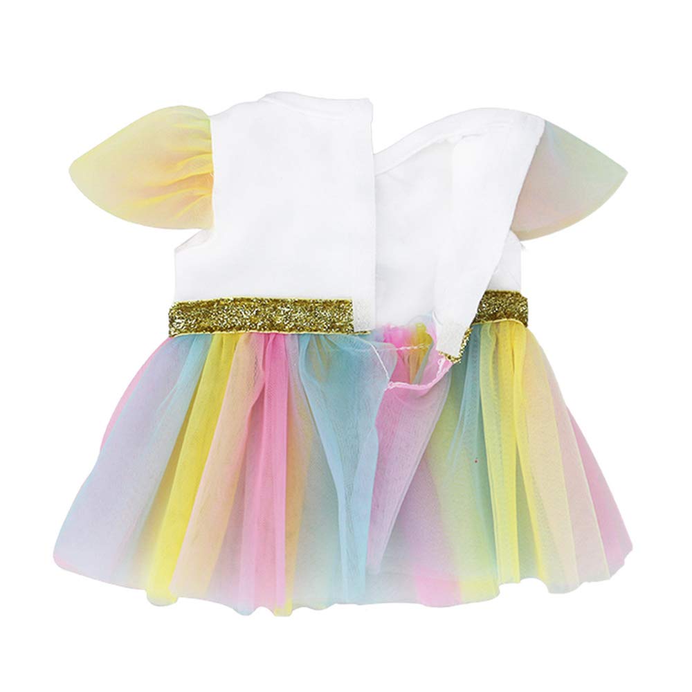 Vestiti di bambole per bambole 42-46cm, salopette, top, cappello e vestito, set, vestito con unicorno