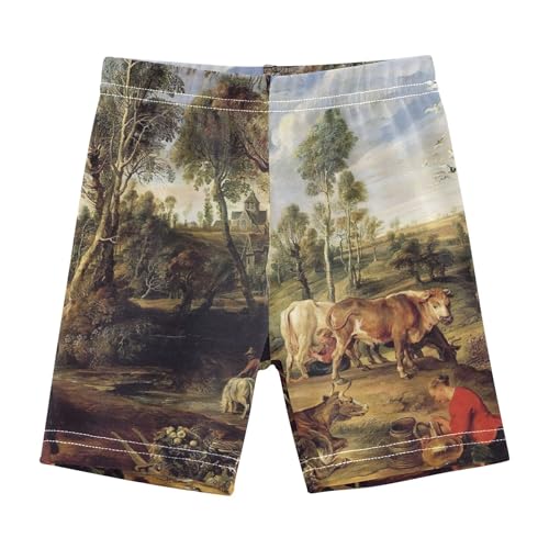 Cotton Under Dress Cute Art Peter Paul Rubens Painting Field Landscape Toddler Girl Biker 4t Summer Clothes