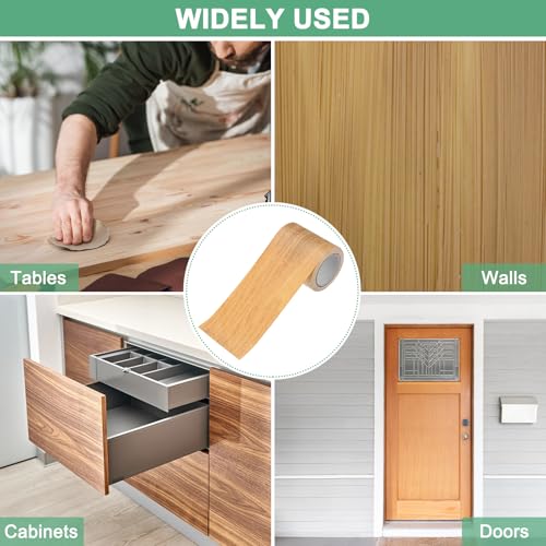 Image of M METERXITY 2-Roll Wood Grain Repair Tape, 2.24in x 15ft Textured Realistic Self-Adhesive Wood Floor Tape Contact Paper for Furniture /Floors /Home [Wheat Maple]
