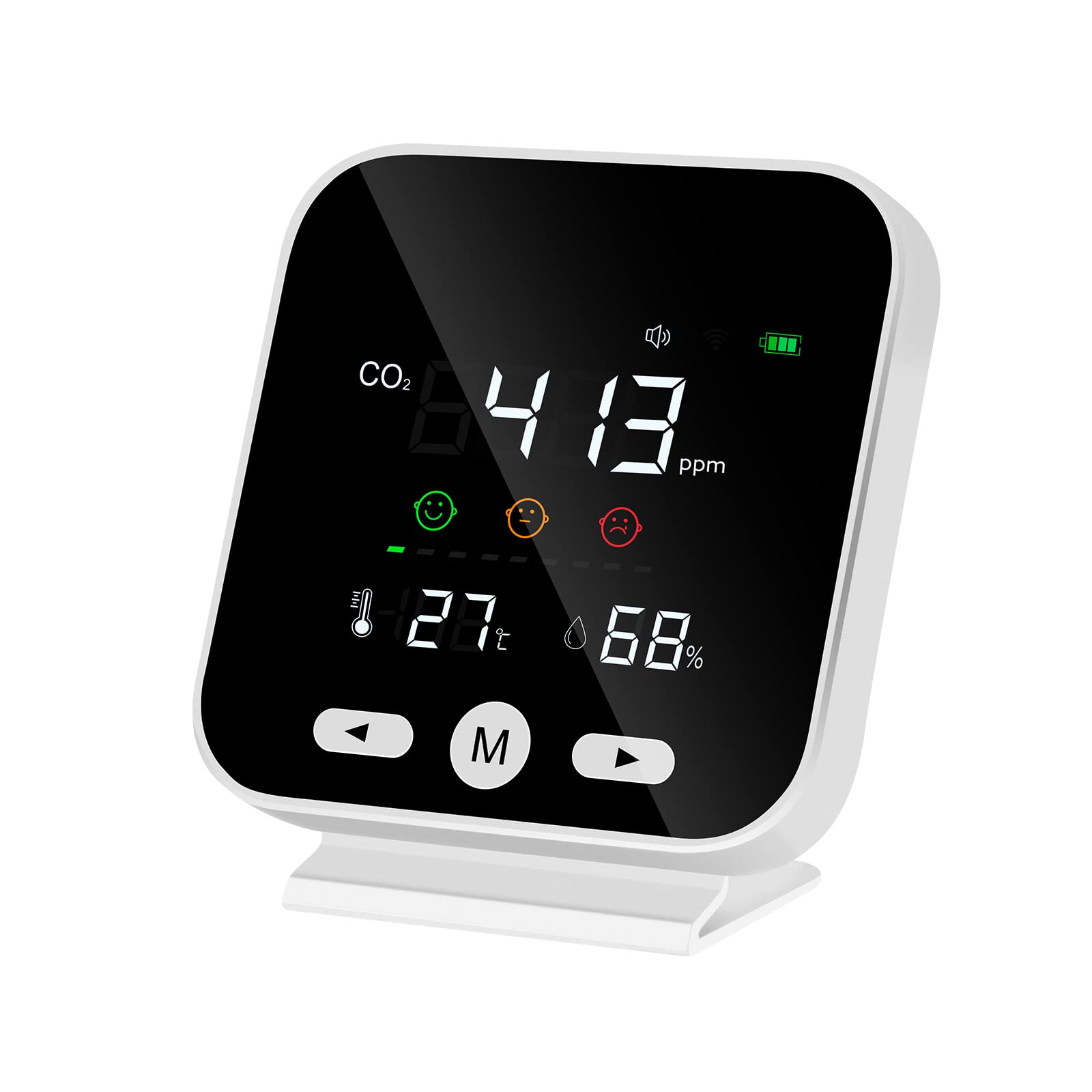 Buy Riiai CO2 Monitor,Indoor CO2 Meter, Air Quality Monitor with NDIR