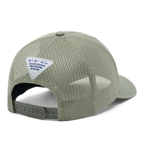 Image of Columbia Unisex Unisex PFG Fish Flag Mesh Snap Back Hat, Cypress /Tobacco Deltahunter Fish Flag, One Size