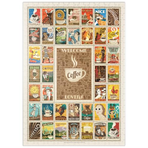 MyPuzzle Colección Café, Póster Vintage - Premium 500 Piezas