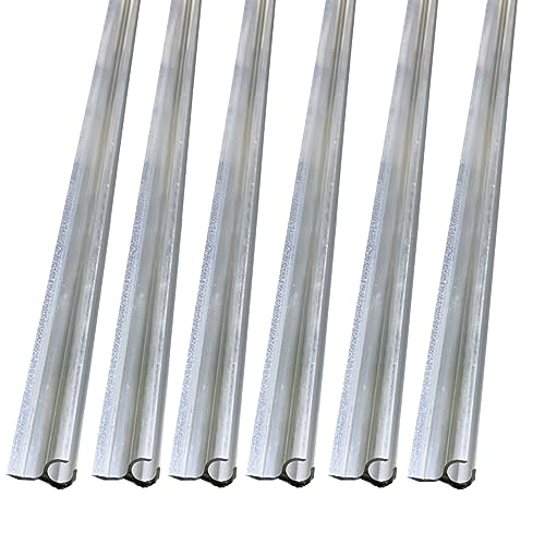 JUTTAUTO Lot de 6 rails d'auvent en aluminium pour camping-car T4 T5 T6 6 x 60 cm
