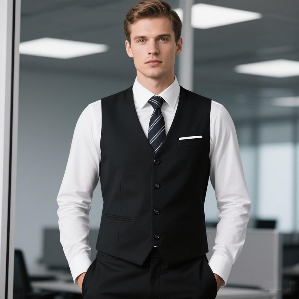 Set di 2 pantaloni da uomo slim fit, per l'estate, la spiaggia, il matrimonio, il testimone dello sposo