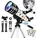 Telescopio per Adulti&Bambini Principianti, 15X-150X, Telescopio Astronomico Professionale 70/300mm con Adesivi&Treppiede de Table&Filtro Lunare, Telescopi bambini per osservazioni terrestri e lunar immagine