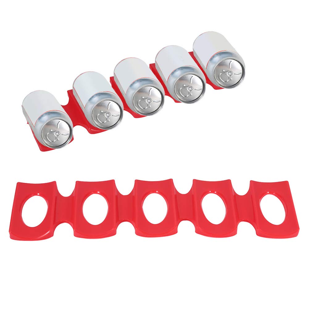 Natudeco Wine Bottle Stacker Wine Bottle Mat Red Silicone Fridge Can Beer Wine Bottle Rack Holder Mat Bottle Storage Stacking Tidy Tool for Kitchen Home Gadgets Can Storage for Refrigerator