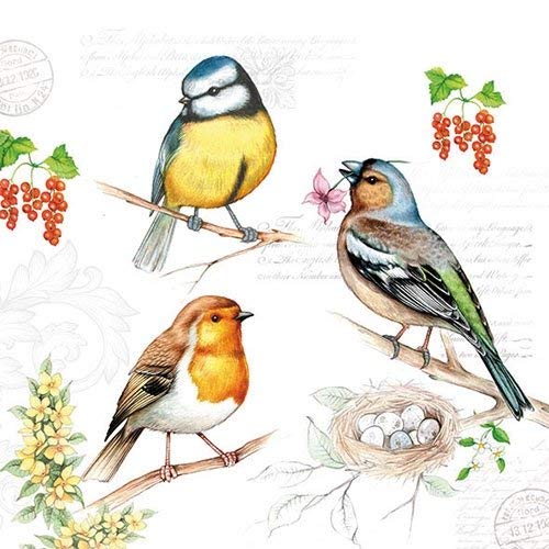 4 tovaglioli di carta per decoupage a 3 strati, 33...