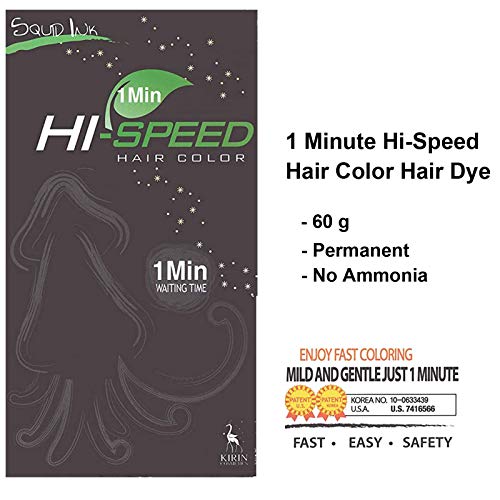 Tinte de cabello permanente No.7 Natural Black sin amoníaco 4 sets miniatura 2