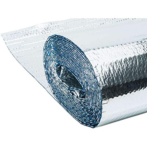 WERKA PRO - 10399 - Isolant métallisé à bulles d'air - 3 couches - Épaisseur de 5mm - Poids 160 gr/m2 - 8m2 : 1.25 x 6.4 m - Facile à poser et à découper
