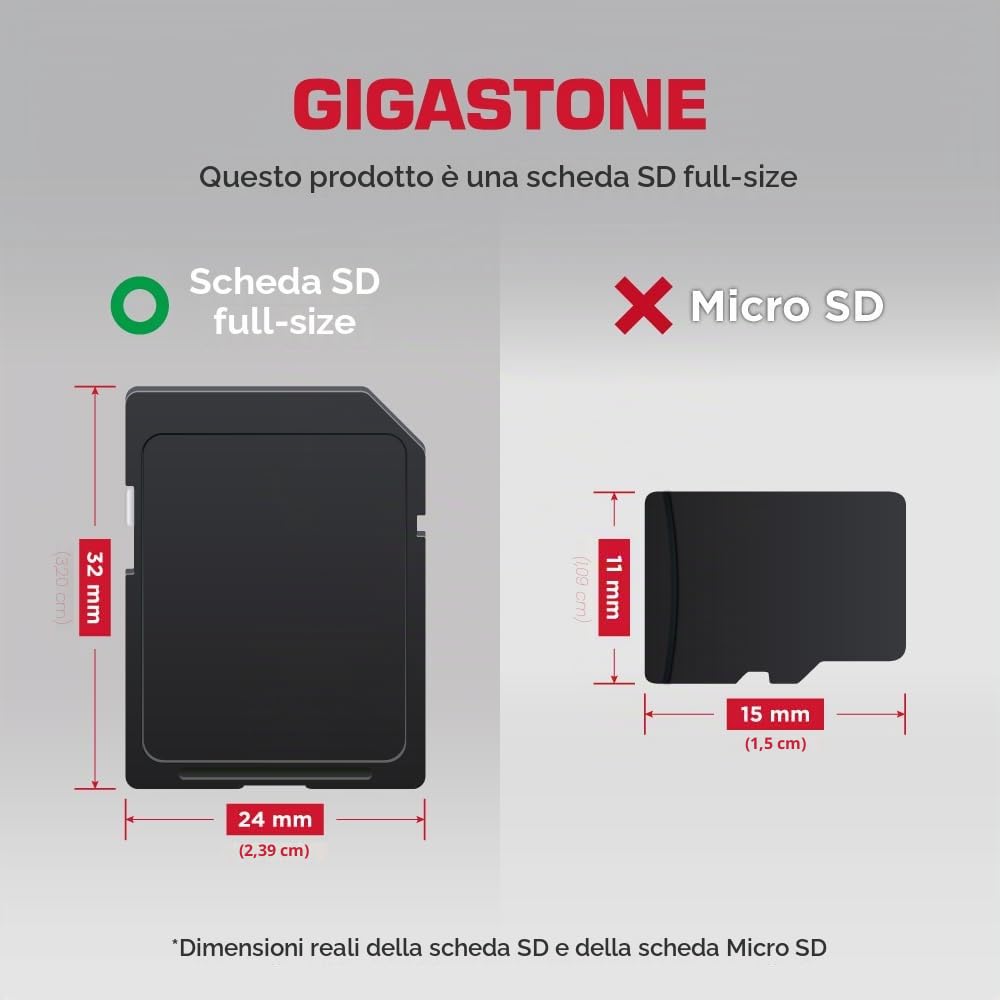 Gigastone Scheda di memoria SDXC da 128 GB, Prime Series, Velocità 80 MB/s. Compatibile con foto, video, musica, videocamera, fotocamera, PC, U1 UHS-I Classe 10 per UHD Video,