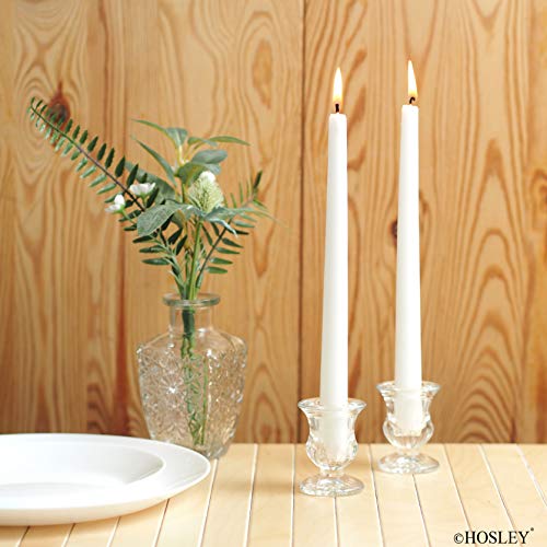 Hosley Set of 24 Glass Taper Candle Holders 2.5 Inches High Ideal Gift for Weddings Party Favor Reiki Meditation O3