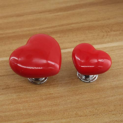 Zerniple Pink Ceramic Handle Pull Door knobs Cabinet Handles for Children's Room (6 Pieces), big - Image 4