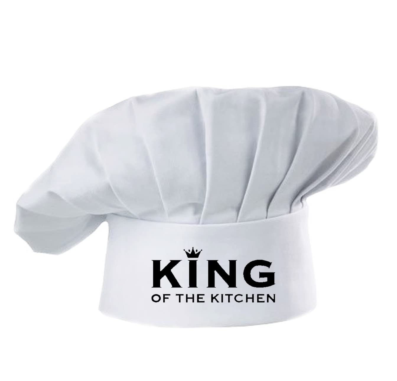 Hyzrz Funny Chef Hat - King of The Kitchen - Adjustable Kitchen Cooking Hat for Men and Women (White)