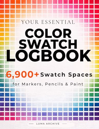 Color Swatch Logbook: 6,900+ Swatch Spaces for Markers, Pencils & Paint – Large 8.5 x 11 Format