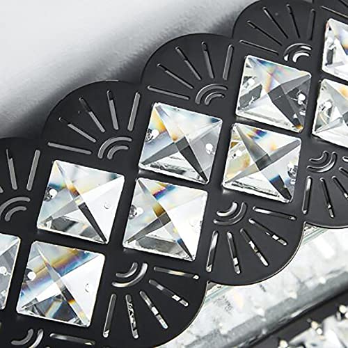 Lustre moderne à intensité variable avec télécommande lustre en cristal