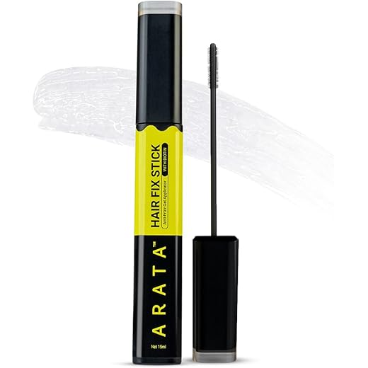 Arata Gel Based Hair Fix Stick (15ml) for All Hair Types | Baby Hair Fixer for Women | Hair Stick for Frizzy Hair | Infused With Biotin & Hyaluronic Acid | Easy To Carry, Non-Greasy, No White Cast