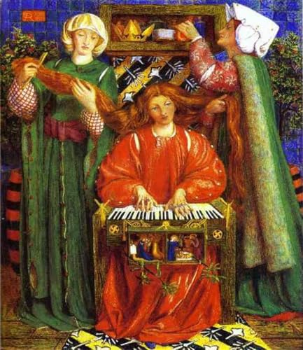 Pintura al óleo sobre lienzo – 19 famosos arte de pared – Un cuento de Navidad prerrafaelita Hermandad Dante Gabriel Rossetti -05, £70-£1500 pintado a mano por profesores de Academias de Arte