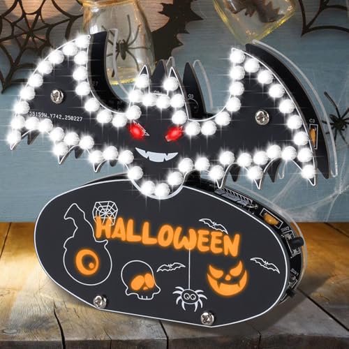 ICrduioo Löt Bausatz, Fledermaus LED Licht Löten Übungssatz, DIY Electronic Kits für Anfänger, Lehr und Lernausbildung DIY Lötprojekt LED Lampen Bausatz, für MINT-Fächer ICrduioo Löt Bausatz, Fledermaus LED Licht Löten Übungssatz, DIY Electronic Kits für Anfänger, Lehr und Lernausbildung DIY Lötprojekt LED Lampen Bausatz, für MINT-Fächer