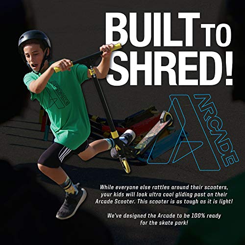 Arcade Pro Scooters - Stunt Scooter For Kids 8 Years And Up - Perfect For Beginners Boys And Girls - Best Trick Scooter For Bmx Freestyle Tricks (Black/Black) #TOP5