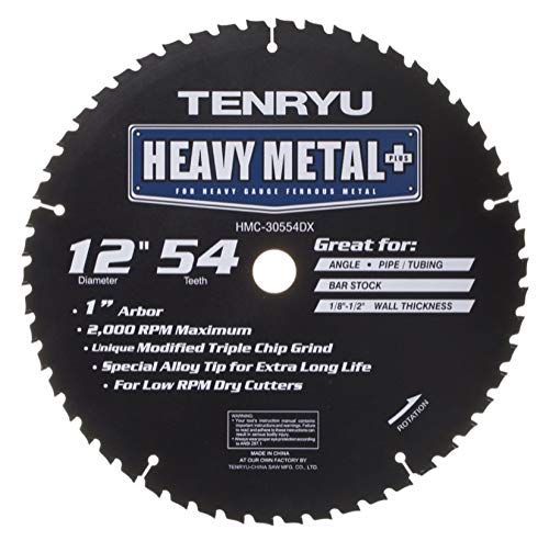 Tenryu HMC-30554DX 12" x 54T Heavy Metal Plus Alloy Teeth Saw Blade