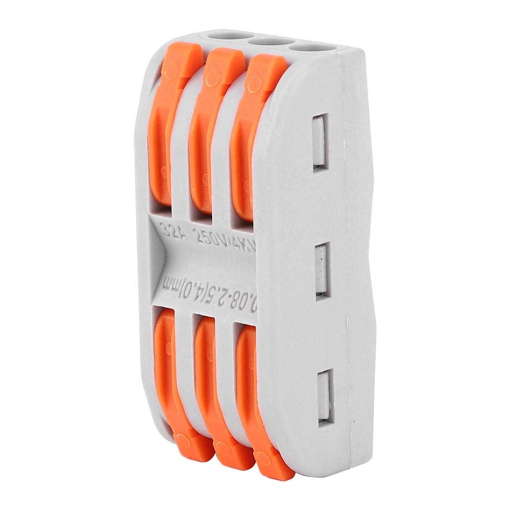 Walfront 20PCS Lever Nut Wire Connectors, 11~28AWG Compact Quick Wiring Terminals Cable Connector Splicing Wire Connector Box for Electrical Parts