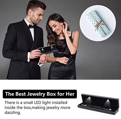 Scatola regalo per gioielli con luce LED, fodera