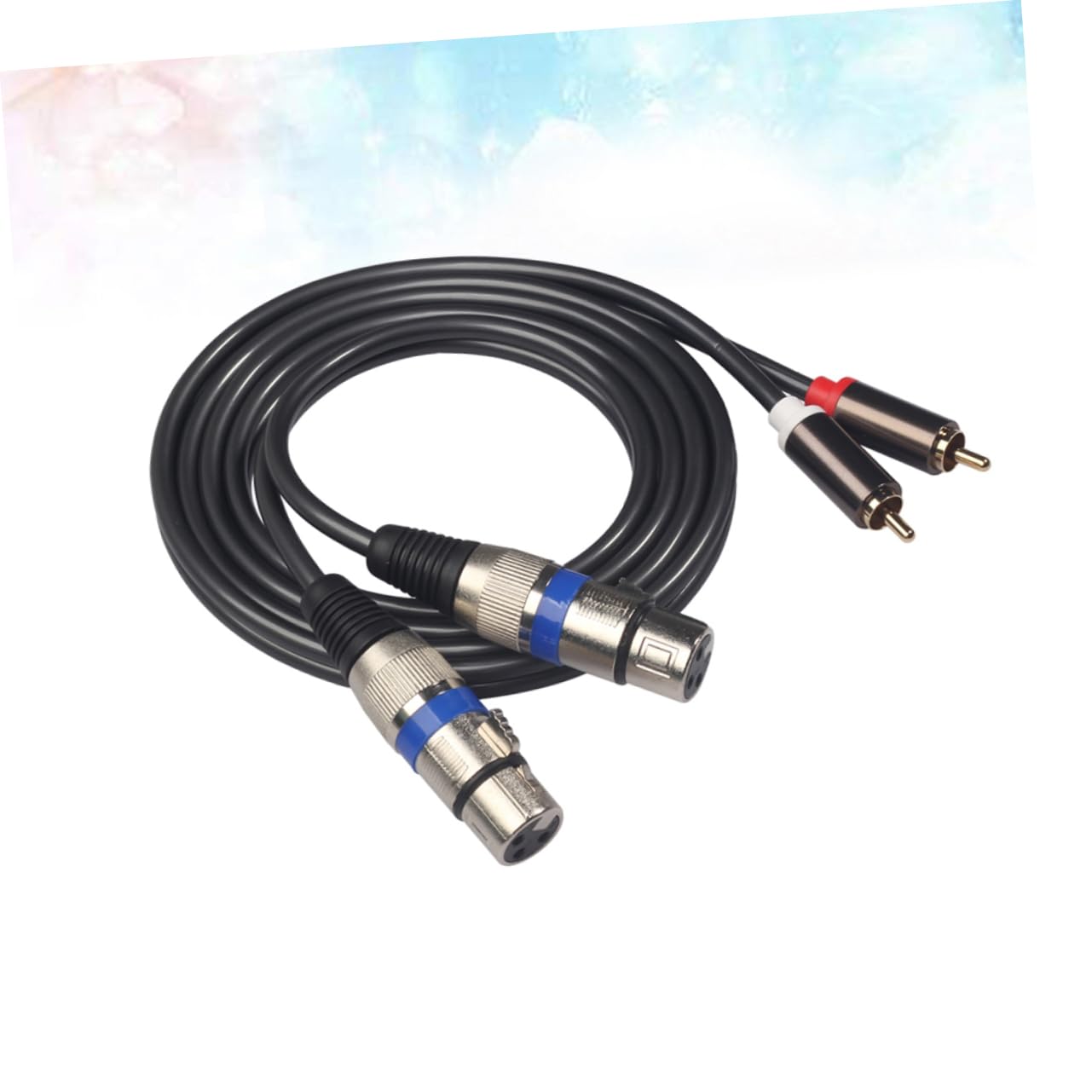 Angoily 1.5m Dual Male to Dual XLR Male Audio Cable Signal Patch Cable Shielding