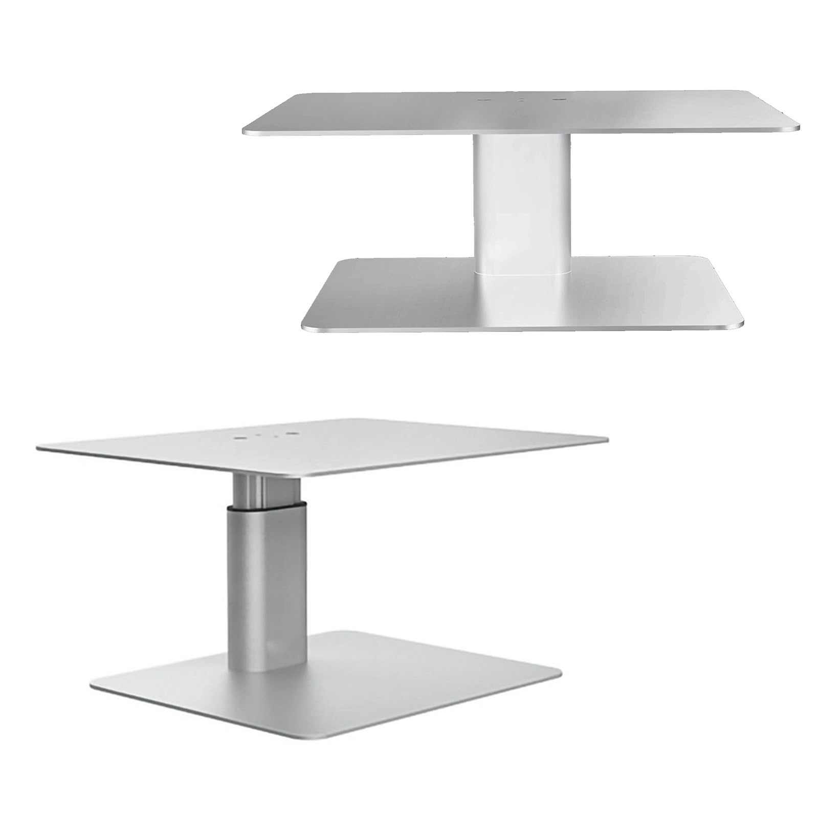 Generic Solidna, Ergonomiczna Podstawka Pod Monitor Komputerowy, Podstawka Pod Monitor o Regulowanej Wysokości łagodząca Ból Szyi i Ramion, Ergonomiczna Konstrukcja Zapewniająca Komfortowe (SILVER)