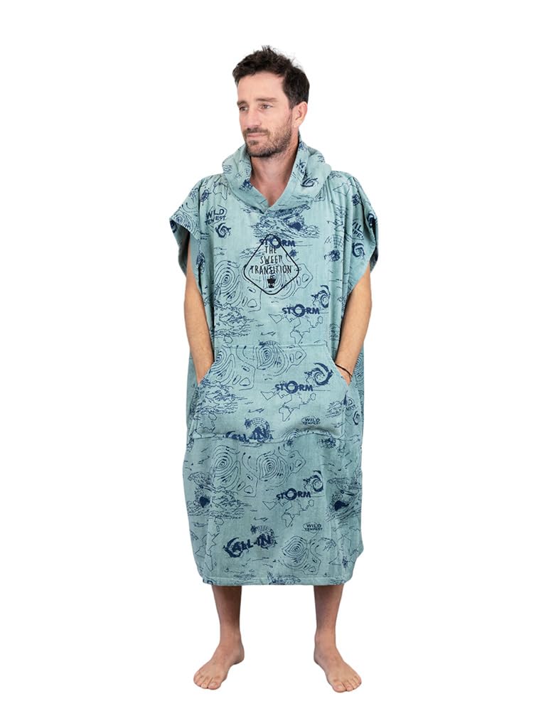 ALL-IN, Men, Sweet Transition Poncho, Men's Size, Poche Kangourou, Storm, Taille Unique Adulte, Unisexe