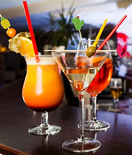 Cocktail Picks, Acerich 200 Pack Bamboo Sticks For Flamingo Party Decorations, Food Picks Toothpicks With Flamingo Pineapple Shapes Cocktail Picks For Drinks Luau Party Decorations #TOP3