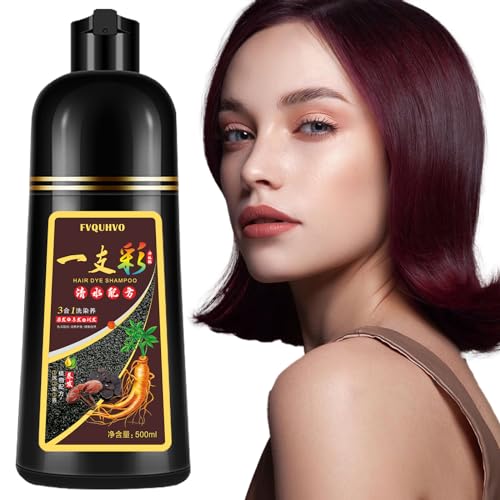 Yocisku Dark Wine Red Hair Dye Shampoo 16.9 Fl Oz