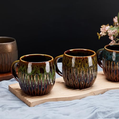 Taza grande de cerámica 20oz con asa, color amarillo miniatura 5