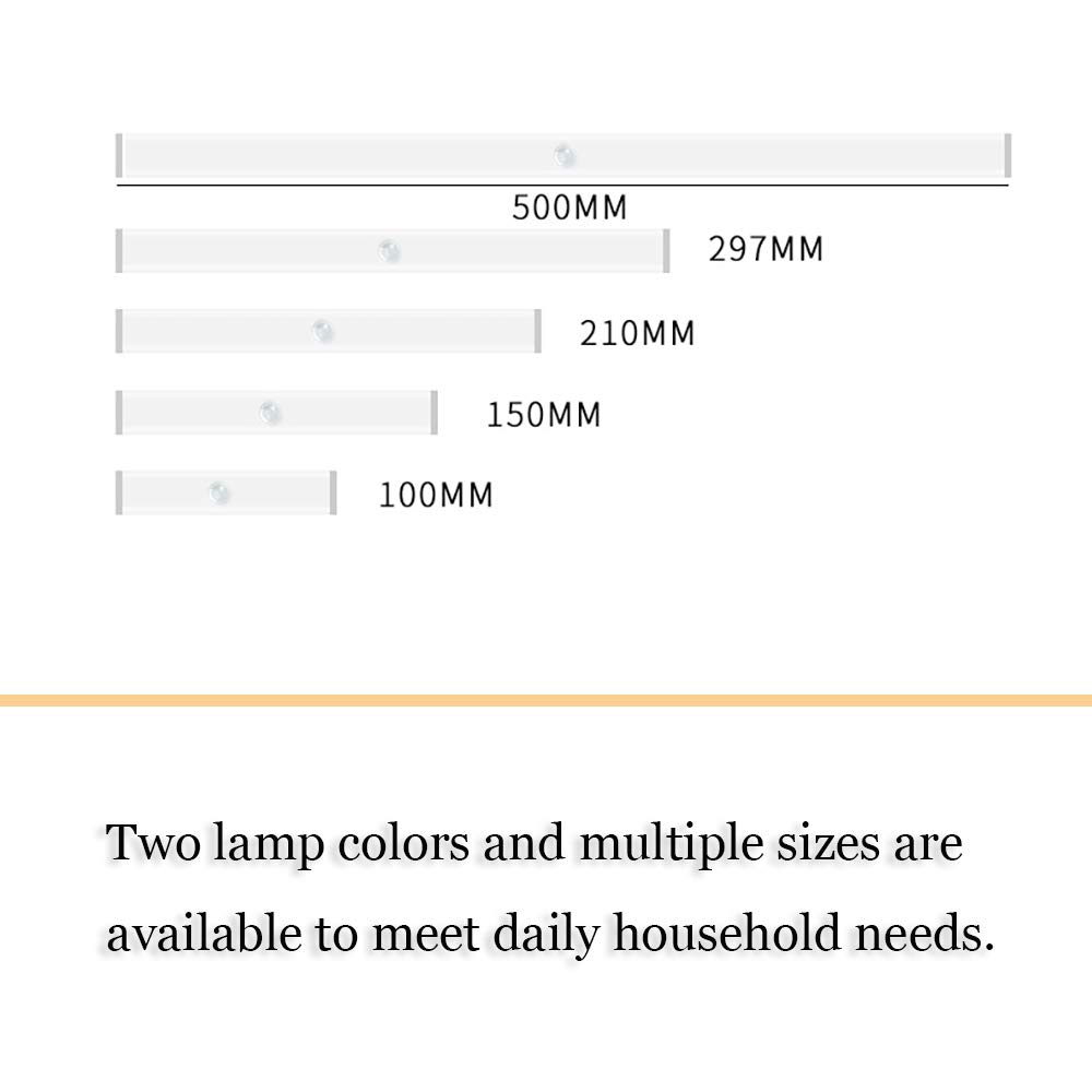 La luz del Sensor, Armario de luz, LED portátil Noche la luz, Debajo del gabinete, Blanco cálido, Seguro Recargable Luces Wireless Stick-On, magnético, 2-Pack,White Light,5
