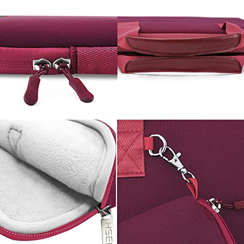 Image of Hseok Laptop Sleeve 13.3-14 inch Case with Small Pouch, Neoprene Computer Bag Compatible with MacBook Neo /Pro 14 M5 /M4 /M3 /M2 /M1, Mac Air /Pro 13.3, XPS 14 and Most 13-14 inch Notebooks,R02D01