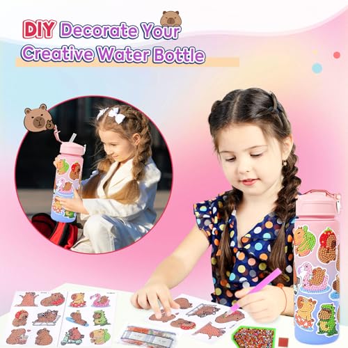 50% off Capybara Plush Gift Set for Girls with Stickers & Water Bottle - Image 5