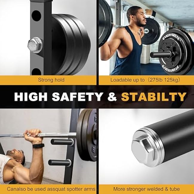 Weight Plate Holder, Weight Plate Storage Rack, Fitness Squat Rack Attachments, For Power Rack 2x2-3x2,Fit 2 Weight Plates