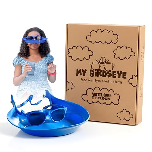 My Birdseye Interactive Wearable Bird Feeder Head Gear with Peck Proof Lenses | Bird Watching & Feeding Device with Comfortable Head Strap, for All Varieties of Your Feathered Friends You Meet