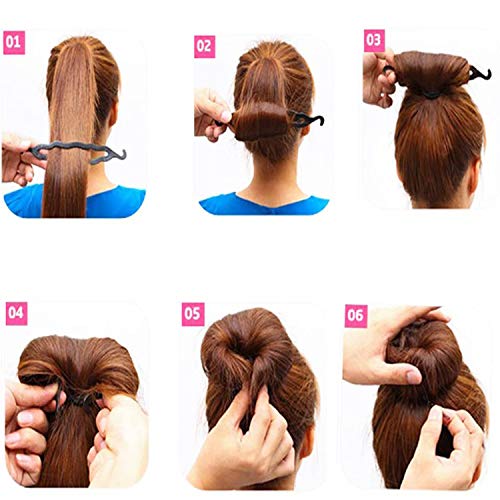 Topsy Tail Hair Tool, NIUTA Fast Hair Styling Accessories for Ponytail Loop Bun Maker (Topsy Tail Hair Tool)