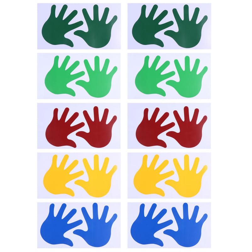Toddmomy Hand Print Wall Stickers for Kids Room - Self-Adhesive Nursery Wall Decals Easy to Apply and Remove Decorative Handprints Stickers for Bedroom and Playroom