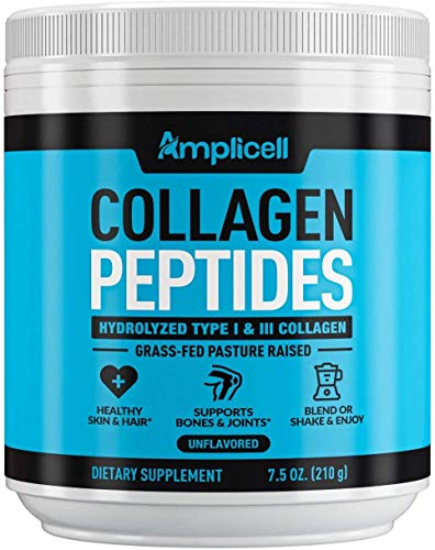 Collagen Peptides - 210g Hydrolyzed Collagen - Type 1 & Type 3 Multi Collagen Protein Powder - Grass Fed Collagen Powder - Collagen Keto Protein Powder - Pure & Unflavored Collagen Hydrolysate