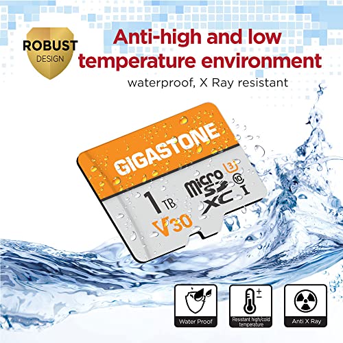 Image of GIGASTONE 1TB Micro SD Card, A1 V30 4K Video Recording, Surveillance, Security Camera, Action Camera, Drone, 140MB /s MicroSDXC Memory Card UHS-I Class 10