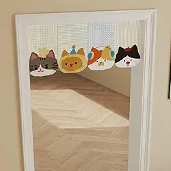Adorável flâmula temática de gato, cortina de porta suspensa ajustável, meia cortina decorativa curta para portas e paredes (cat3)