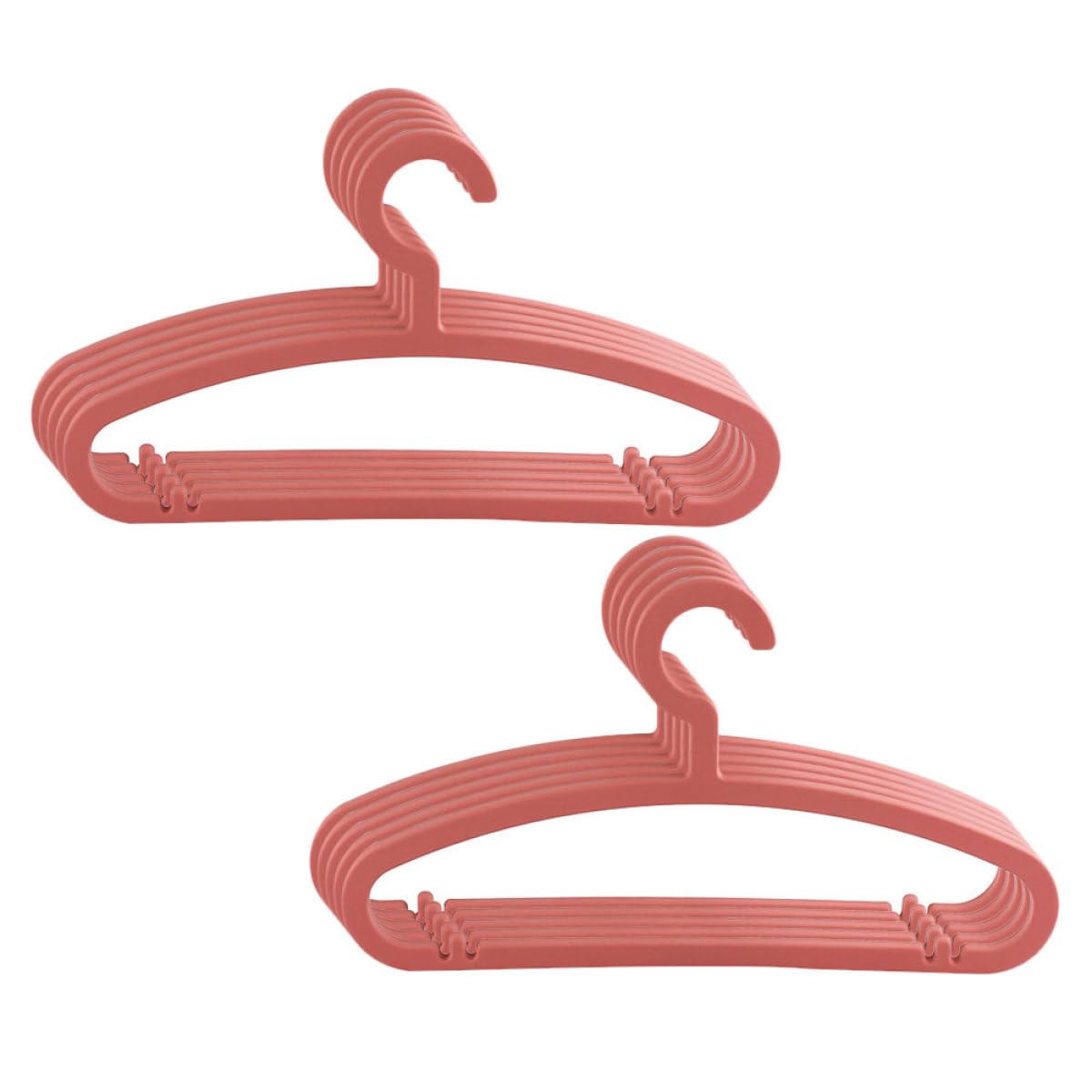 Ciieeo Grucce Antiscivolo Colore Casuale in Plastica Rossa Set di 10 Salvaspazio senza Cuciture per Armadio per Casa e Organizzazione di Abiti
