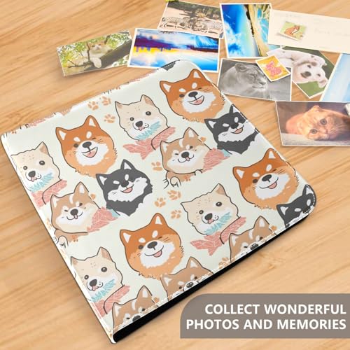 Álbum de Fotos Autoadhesivo DIY Scrapbook Álbum con Perros Dibujos Animados Cuatro Anillados 40 Páginas 8x10 para Recuerdos miniatura 5