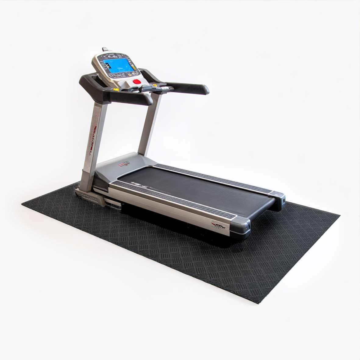 Nicoman Heavy-Duty Treadmill Mat 180X75Cm In Black For Exercise Bikes And Fitness Equipment Protection from B&Q